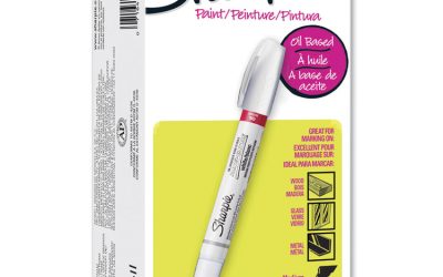 Permanent Paint Marker, Medium Bullet Tip, White, Dozen