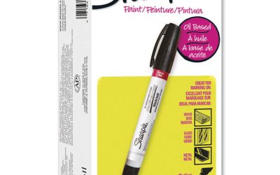 Permanent Paint Marker, Medium Bullet Tip, Black, Dozen