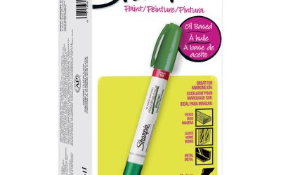 Permanent Paint Marker, Medium Bullet Tip, Green, 12/pack