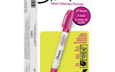 Permanent Paint Marker, Medium Bullet Tip, Pink, Dozen