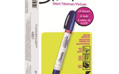 Permanent Paint Marker, Medium Bullet Tip, Blue, Dozen