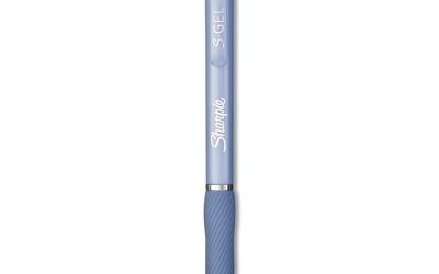 S-Gel Fashion Barrel Gel Pen, Retractable, Medium 0.7 Mm, Black Ink, Frost Blue Barrel, Dozen