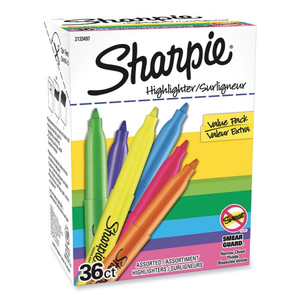 Pocket Style Highlighters, Assorted Ink Colors, Chisel Tip, Assorted Barrel Colors, 36/pack - Image 7