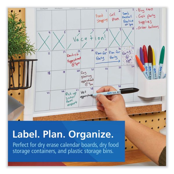 Vis-A-Vis Wet Erase Marker, Fine Bullet Tip, Black, 36/pack - Image 2