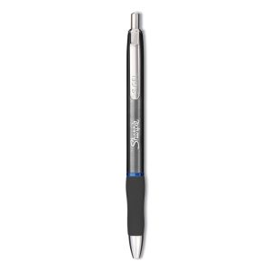 S-Gel Premium Metal Barrel Gel Pen, Retractable, Medium 0.7 Mm, Blue Ink, Gun Metal Gray Barrel, Dozen