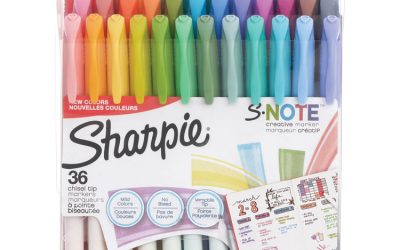 S-Note Creative Markers, Assorted Ink Colors, Bullet/Chisel Tip, Assorted Barrel Colors, 36/Pack