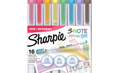 S-Note Creative Markers, Assorted Ink Colors, Bullet/Chisel Tip, White Barrel, 16/Pack