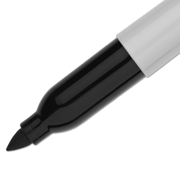 Super Permanent Marker, Fine Bullet Tip, Black, Dozen - Image 4