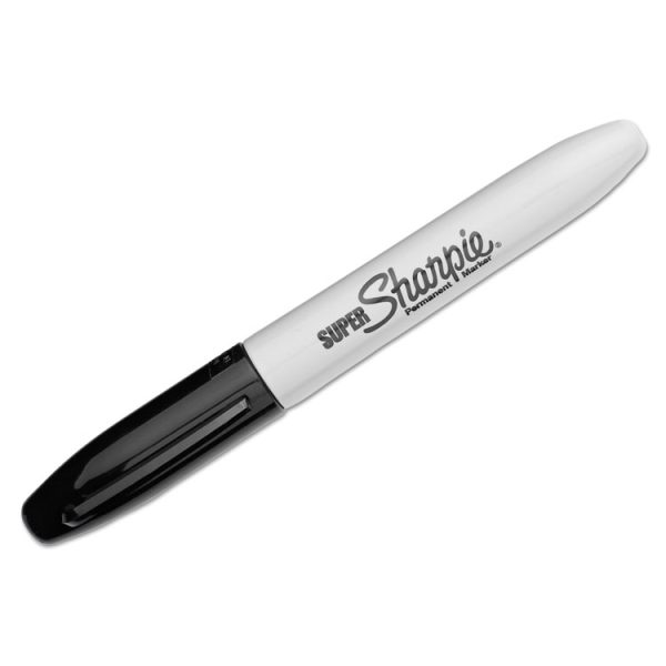 Super Permanent Marker, Fine Bullet Tip, Black, Dozen - Image 3