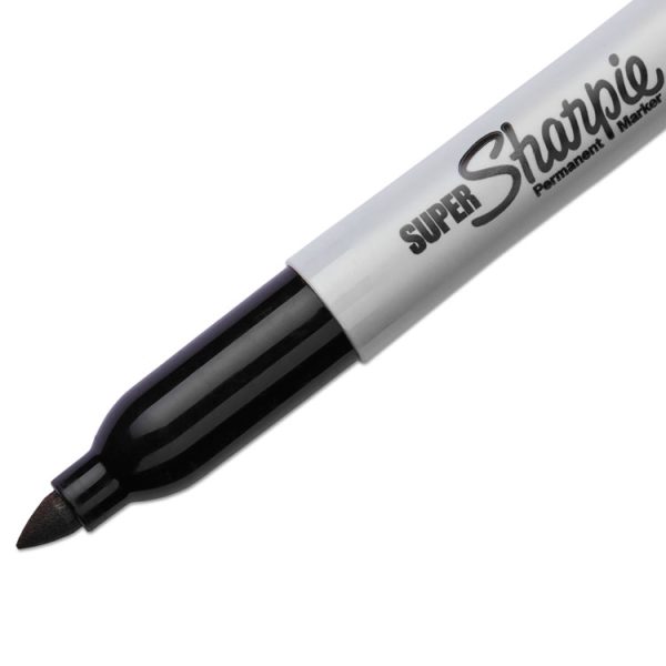Super Permanent Marker, Fine Bullet Tip, Black, Dozen - Image 7
