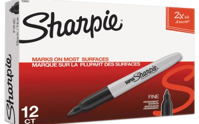 Super Permanent Marker, Fine Bullet Tip, Black, Dozen