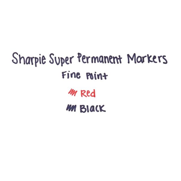 Super Permanent Marker, Fine Bullet Tip, Red, Dozen - Image 7