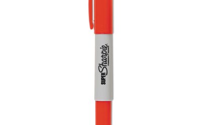 Super Permanent Marker, Fine Bullet Tip, Red, Dozen
