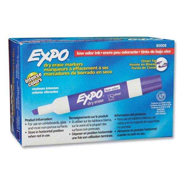 Low-Odor Dry-Erase Marker, Broad Chisel Tip, Purple - Image 4