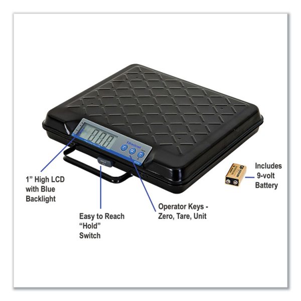 Portable Electronic Utility Bench Scale, 250 lb Capacity, 12.5 x 10.95 x 2.2  Platform - Image 5