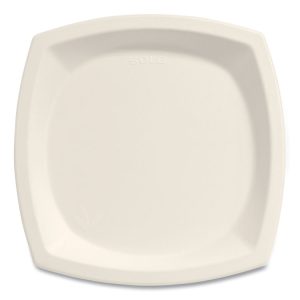 Bare Eco-Forward Sugarcane Dinnerware, ProPlanet Seal, Plate, 10" dia, Ivory, 125/Pack, 4 Packs/Carton