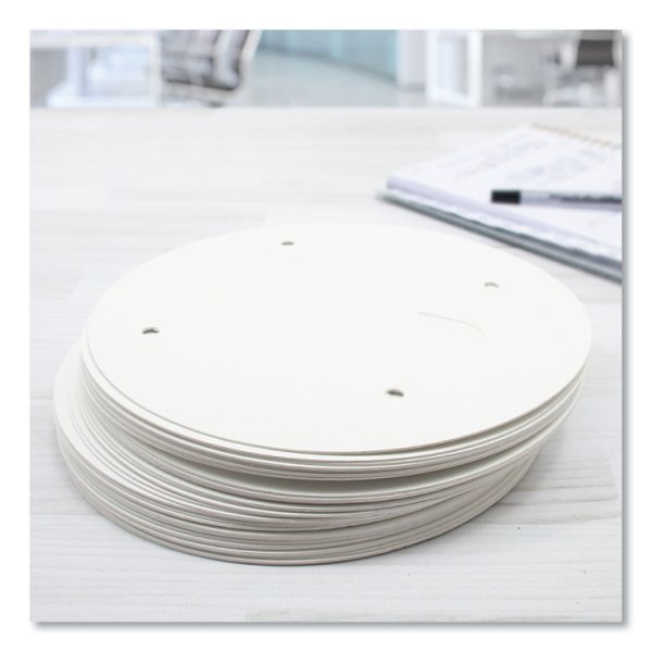 Vented Paper Finger-Pull Lids, Fits 165 Oz Buckets, White, 100/carton - Image 3