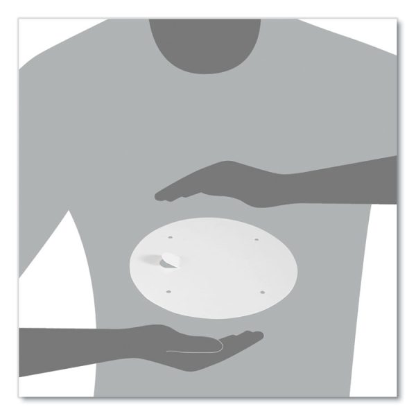 Vented Paper Finger-Pull Lids, Fits 165 Oz Buckets, White, 100/carton - Image 4