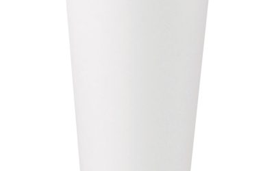 Single-Sided Poly Paper Hot  Cups, 16 oz, White, 50 Sleeve, 20 Sleeves/Carton