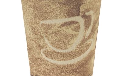 Single Sided Poly Paper Hot Cups, 10 Oz, Mistique Design, 50/bag, 20 Bags/carton