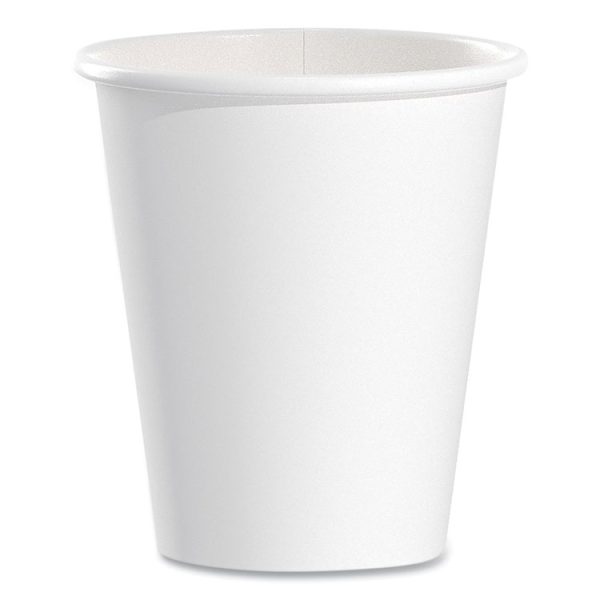 Single-Sided Poly Paper Hot Cups, 6 Oz, White, 50/pack, 20 Packs/carton