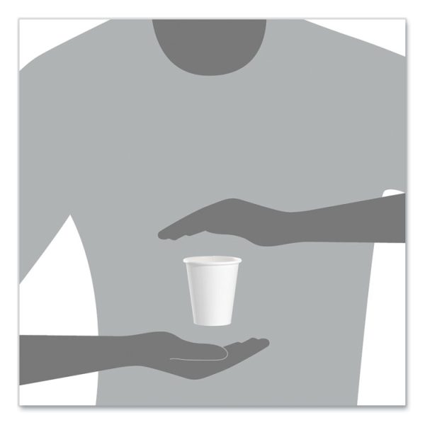 Single-Sided Poly Paper Hot Cups, 6 Oz, White, 50/pack, 20 Packs/carton - Image 6