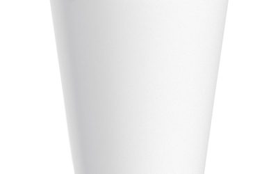 Single-Sided Poly Paper Hot Cups, 8 Oz, White, 50/bag, 20 Bags/carton