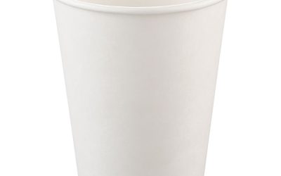 Single-Sided Poly Paper Hot Cups, 12 Oz, White, 50/bag, 20 Bags/carton