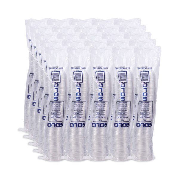 Dome-Top Cold Cup Lids, Fits 2.5 oz to 9 oz Containers, Clear, Plastic, 2,500/Carton - Image 4