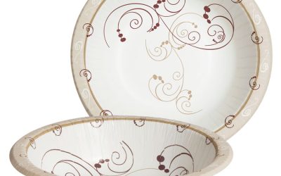 Symphony Paper Dinnerware, Heavyweight Bowl, 12 Oz, Tan, 125/pack