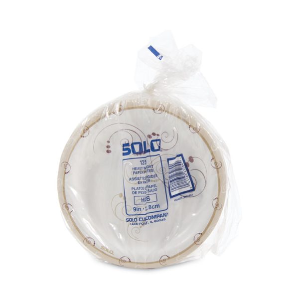 Symphony Paper Dinnerware, Heavyweight Plate, 9" Dia, Tan, 125/pack - Image 2