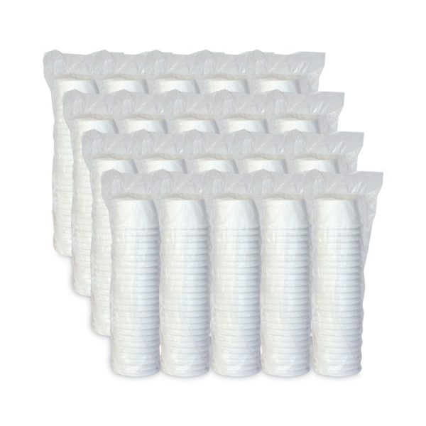 Flexstyle Double Poly Paper Containers, 8 oz, White, Paper, 25/Pack, 20 Packs/Carton - Image 5