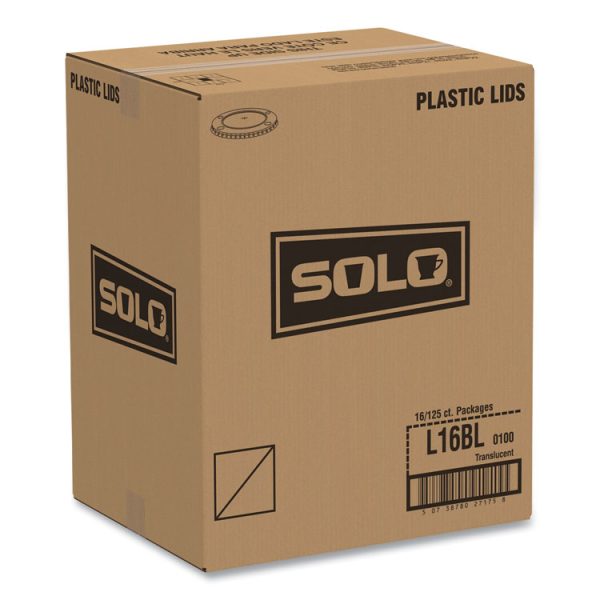 Polystyrene Plastic Flat Straw-Slot Cold Cup Lids, Fits 12 oz to 24 oz Cups, Translucent, 125/Pack, 16 Packs/Carton - Image 2