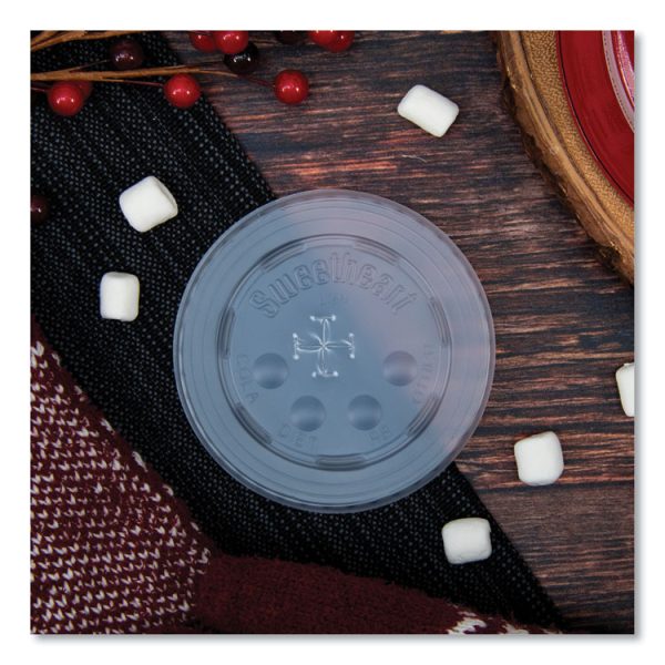 Polystyrene Plastic Flat Straw-Slot Cold Cup Lids, Fits 12 oz to 24 oz Cups, Translucent, 125/Pack, 16 Packs/Carton - Image 5
