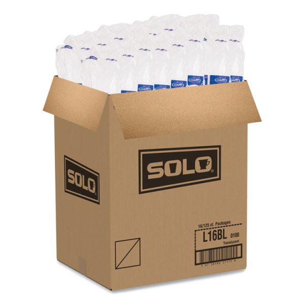 Polystyrene Plastic Flat Straw-Slot Cold Cup Lids, Fits 12 oz to 24 oz Cups, Translucent, 125/Pack, 16 Packs/Carton - Image 7