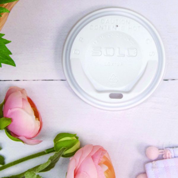 The Gourmet Lid Hot Cup Lids for Trophy Plus, Fits 12 oz to 20 oz, White, 1,500/Carton - Image 5