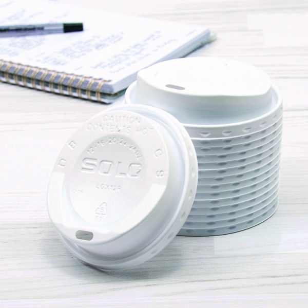 The Gourmet Lid Hot Cup Lids for Trophy Plus, Fits 12 oz to 20 oz, White, 1,500/Carton - Image 6