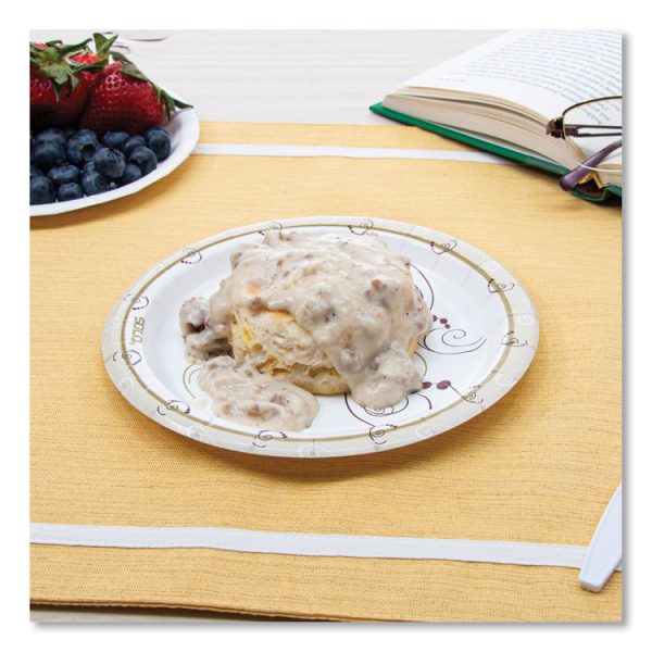 Symphony Paper Dinnerware, ProPlanet Seal, Mediumweight Plate, 6" dia, Tan, 125/Pack, 8 Packs/Carton - Image 3