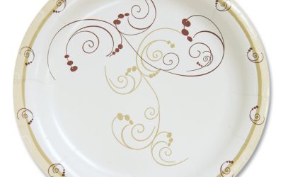 Symphony Paper Dinnerware, ProPlanet Seal, Mediumweight Plate, 8.5″ dia, Tan, 125/Pack, 4 Packs/Carton