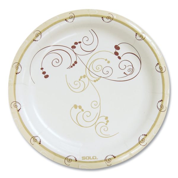 Symphony Paper Dinnerware, ProPlanet Seal, Mediumweight Plate, 8.5" dia, Tan, 125/Pack, 4 Packs/Carton