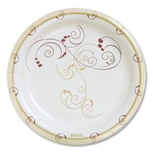 Symphony Paper Dinnerware, Mediumweight Plate, 8.5" Dia, Tan, 125/pack