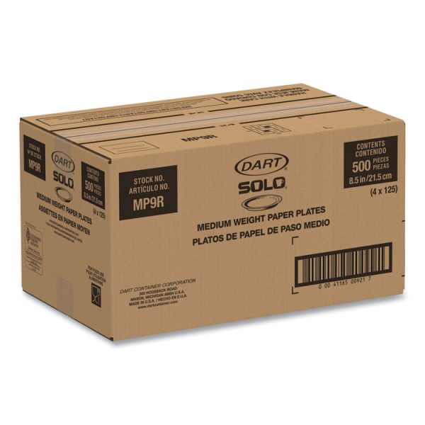 Symphony Paper Dinnerware, Mediumweight Plate, 8.5" Dia, Tan, 125/pack - Image 2