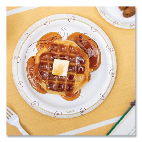 Symphony Paper Dinnerware, Mediumweight Plate, 8.5" Dia, Tan, 125/pack - Image 5