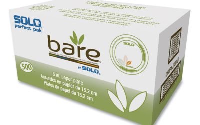 Bare Eco-Forward Paper Dinnerware Perfect Pak, ProPlanet Seal, Plate, 6″ dia, Green/Tan, 125/Pack, 4 Packs/Carton