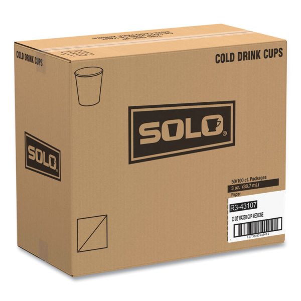 Paper Medical and Dental Graduated Cups, ProPlanet Seal, 3 oz, White/Blue, 100/Bag, 50 Bags/Carton - Image 3