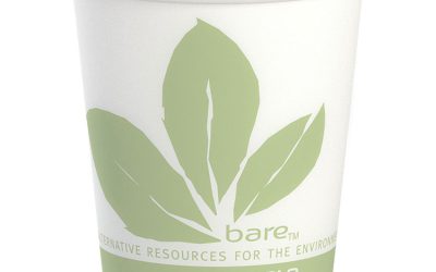 Bare Eco-Forward Paper Cold Cups, ProPlanet Seal, 5 oz, Green/White, 100/Sleeve, 30 Sleeves/Carton