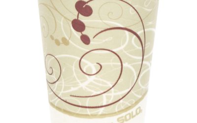 Symphony Design Wax-Coated Paper Cold Cups, ProPlanet Seal,  9 oz, Beige/White, 100/Sleeve, 20 Sleeves/Carton