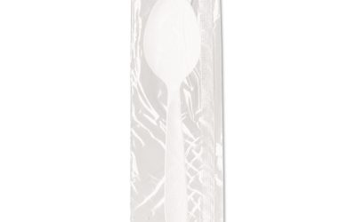 Reliance Mediumweight Cutlery, Teaspoon, Individually Wrapped, White, 1,000/Carton