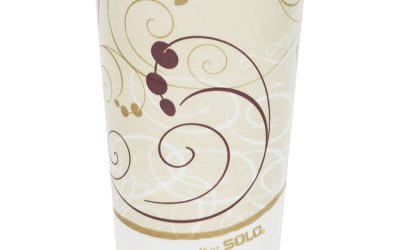 Symphony Treated-Paper Cold Cups, ProPlanet Seal, 16 oz, White/Beige/Red, 50/Bag, 20 Bags/Carton