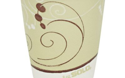 Trophy Plus Dual Temperature Insulated Cups In Symphony Design, 8 Oz, Beige, 1,000/carton